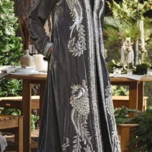 Soft Surroundings Velvet Embroidered Skyline Duster. Plus Size 3X.  NWT